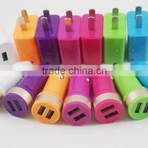 1 Set CN 2 in 1 Kit Charger 1 Pcs EU/US Plug +1pcs Car Charger Kit for IPhone 4 4S 3GS 3G IPod Touch thumbnail-1