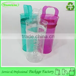 Zipper Plastic Custom Round Bag With Handle thumbnail-2