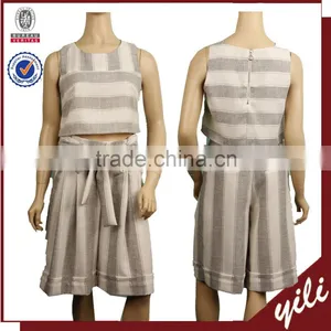 2016 S/S New Design Short Pants With Tops New Design Ladies Suit thumbnail-1