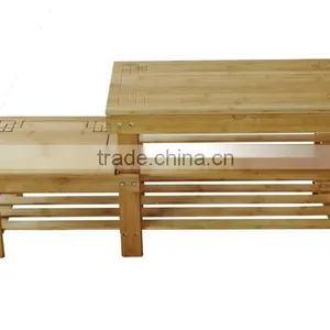 BAMBOO SHOE RACK & STOOL thumbnail-1