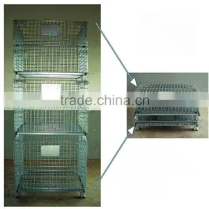 Foldable/ Stack Wire Mesh Steel Container, Wire Mesh Cage, Steel Cage thumbnail-2