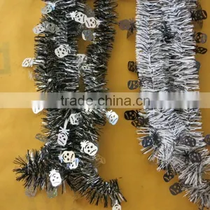 PET Wire White and Black Skull Plastic Halloween Day Garland thumbnail-4