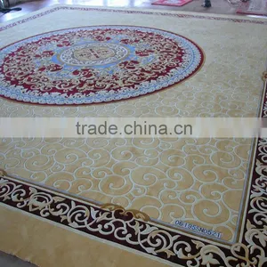 Hotel Decoration Hand Tufted Rug With Leaf Pattern Hand Made Carpet thumbnail-3