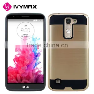 IVYMAX Best Seller Gold Shockproof Hard Bumper Soft Rugged Rubber Case Cover Skin for LG K7/ LG Tribute 5 LS675 thumbnail-4