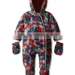 Baby Boys Warm Romper Camouflage Cotton Padded Hoodies Romper thumbnail-2