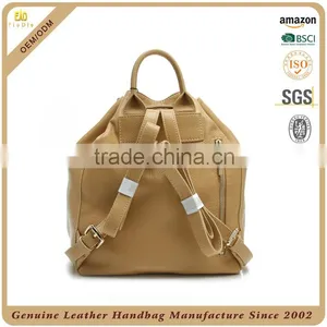 China Supplier Genuine Leather Hands Bags Online Shopping Backpack Women Drawstring Bag thumbnail-3