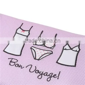 YIWU RODA 100% Polyester High Quality of Sandwich Mesh Embroidery Folding Laundry Bag thumbnail-2