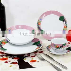 Coupe Ceramic Dinner Set, 20pcs Dinnerware, Ceramic Dinnerware With Decal Printing thumbnail-6