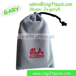 Light Grey Printed Velvet Phone Case Packaging Bags thumbnail-1