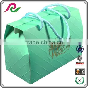 Folding Paper Box With Handle With Logo Foil thumbnail-1