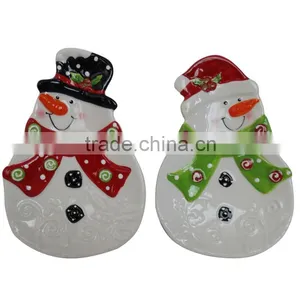 Ceramic Plates With Snowman Shape thumbnail-1
