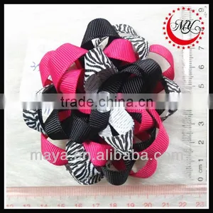 Beautiful Novelty Animal Printed Stain Ribbon Handmade Flowers(approved by BV) thumbnail-1
