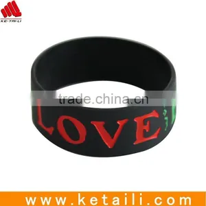 Silicone Bracelet With Debossed Logo, New Design Wristbands (pass SGS,ROHS,FDA Certificates) thumbnail-1