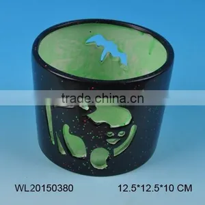 High Quality Halloween Gifth Ceramic Candle Holder thumbnail-5