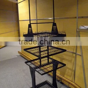 Floor Standing Metal Wire Mesh Retail Bottle Display Racks thumbnail-4