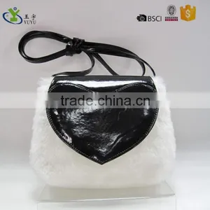 Feather Winter Velvet Bags for Women With pu Belt thumbnail-1
