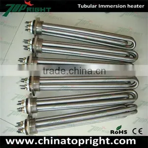 Topright High Quality Customsized Stainless SS304 Steel Flange Immersion Tubular Heater thumbnail-1