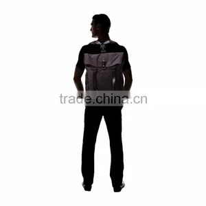 Foldable Nylon Designer Backpack With Leather Trim thumbnail-6