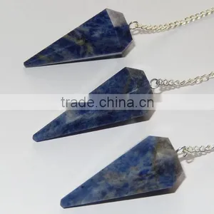 Sodalite Facetted Pendulum | Wholesale Gemstone Pendulums thumbnail-3