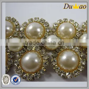Fashion White Beads Chain Shoe Accessories for Women thumbnail-3