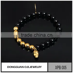 Fashion Skull Charm Bracelet/Fashion Adjustable Pearl Jewelry Bracelet thumbnail-1