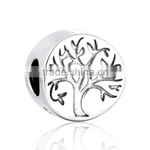 Tree Of Lilfe Bead Jewelry Design 925 Silver Charm Beads Bracelet thumbnail-1