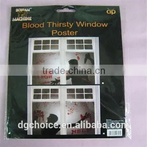 High Quality Ldpe Printed Halloween Scary Window Cover thumbnail-1