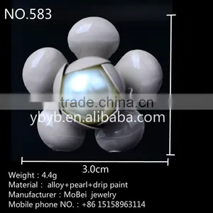 30mm Mini Goody Alloy Pearl Flower Korea Garment Accessories Buckle Hair Accessories Buckle-583 thumbnail-2