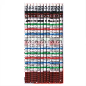 Blister Card/OPP Bag Packing Colorful Surface Wooden HB Pencil/pencil With Eraser/hb Pencil Set thumbnail-1