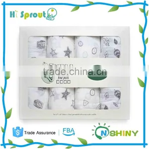 4-in-1 Bamboo Muslin Receiving Blankets thumbnail-1