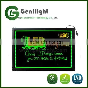 Large Flashing Illuminated Erasable Neon LED Writing Message Menu Sign Board With Control Button thumbnail-5