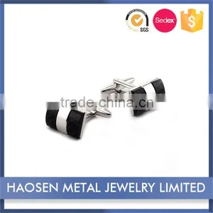 New Style Blue Gold Sand Or Blue Cat Eye Stone With Onyx Rhodium Stone Cufflinks For Men thumbnail-1