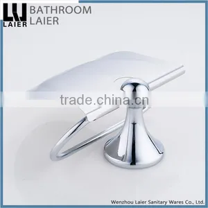 China Manufacture Covered Zinc Alloy Chrome Finishing Bathroom Sanitary Items Wall Mounted Toilet Paper Holder thumbnail-3