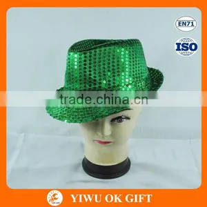 St Patrick's Day Green Sequins Hat thumbnail-1