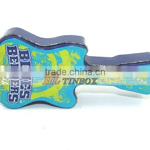 Guitar Shape High Quality Empty Candy Chocolate Tin Box thumbnail-3