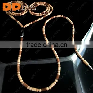 High Quality Unique Design Beads Wooden Earphones With Microphone Necklace Earphone Necklace Earphone thumbnail-1