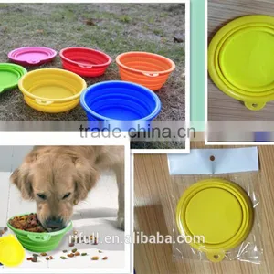 Silicone Dog Cat Pet Feeding Bowl /folding Water Bowl From Rifull Factroy thumbnail-1