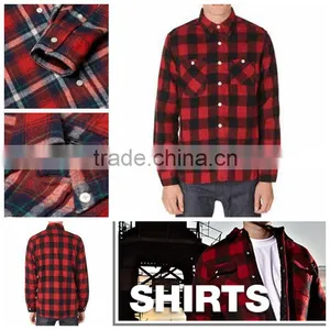 Custom Design Long Sleeves Plaid Flannel Shirts With Competitive Price thumbnail-1