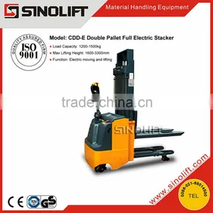 2016 SINOLIFT CDD-E Double Pallet Full Electric Stacker thumbnail-1