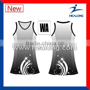 Latest Dress Custom Design Netball Dresses thumbnail-4