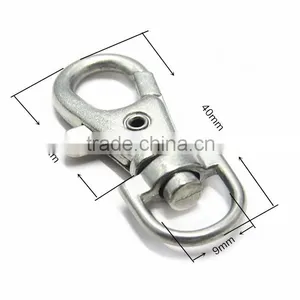 Nickle Plated Lobster Claw Swivel Clasps For Key Ring thumbnail-3