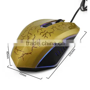 Gold 3200 DPI USB Wired Mouse Mice,LED Optical Gaming Mouse thumbnail-6