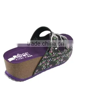 2015 Summer Leather Buckle Cork Outsole Ladies Fancy Sandal thumbnail-2
