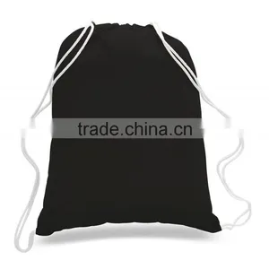 Promotion Gift Blank Durable Canvas Cotton Drawstring Tote Bags thumbnail-5