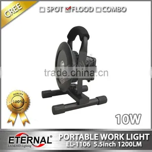 10W Roud 5.5" High Power Rechargeable Portable Led Work Light Outdoor Led Flood Light for Camping Emergency Use thumbnail-1