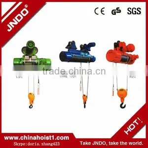 FEM Standard CD MD 3 Ton Electric Wire Rope Hoist 12 Volt thumbnail-1