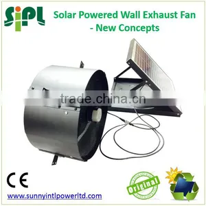 SUNNY FAN Gable Wall Mounted Industrial Solar Ventilation Hot Air Exhaust Fan With Fan Guards Solar Power Wall Ventilator thumbnail-2
