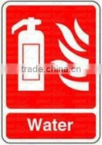 Fire and Water Extinguisher Safety Sticker thumbnail-1