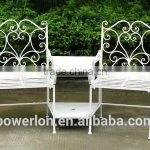 Classic Luxury Garden Metal Double Deck Outdoor Chair thumbnail-2