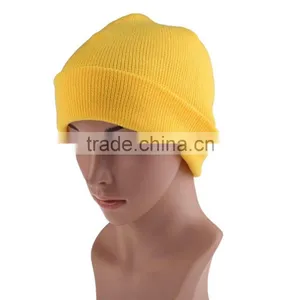Wholesale Plain Dyed Custom Design Winter Beanie Hat thumbnail-6